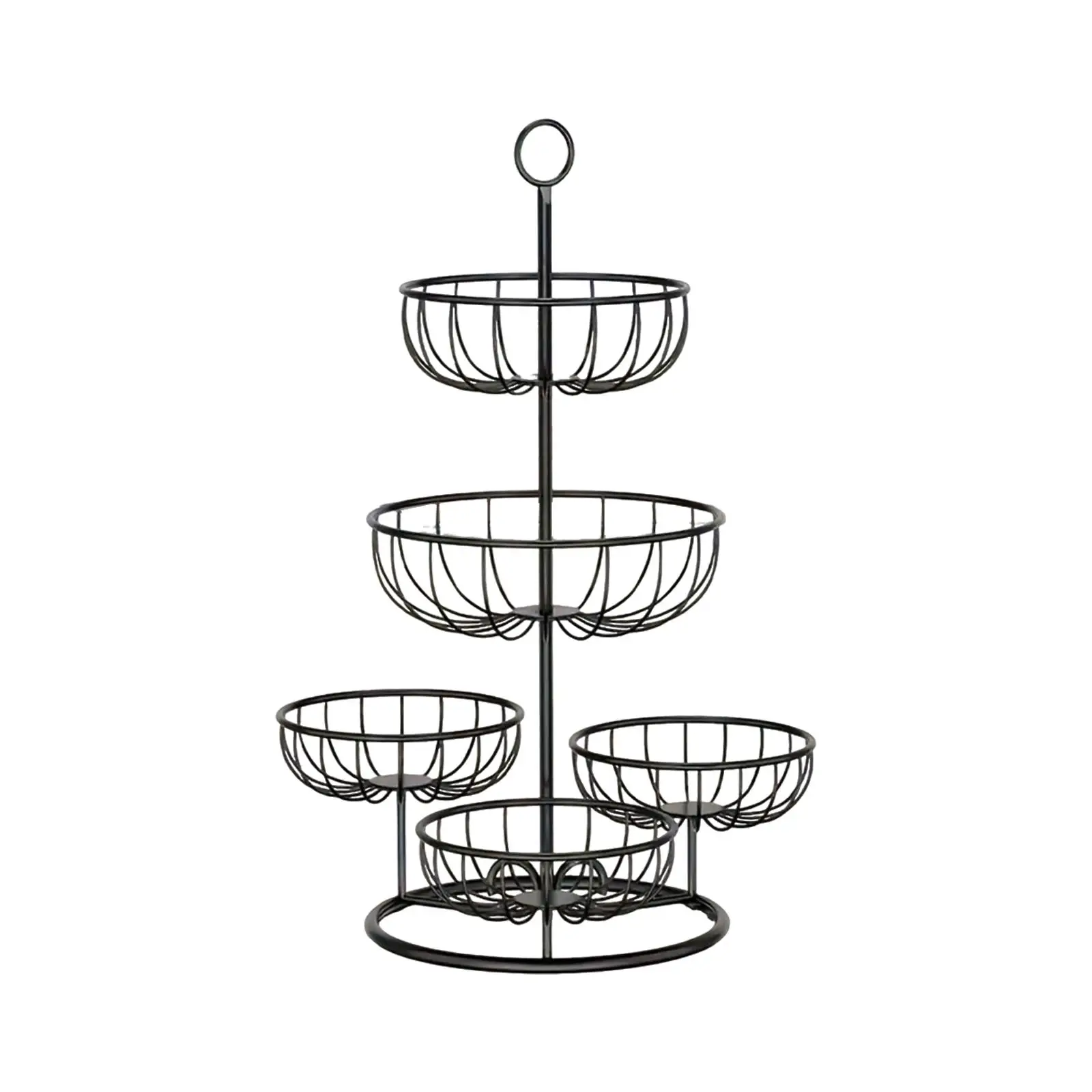 5 Tier Fruit Basket Bowl Multiuse Large Capacity Metal Fruits Stand Fruit Bowl 5 Tier Fruit Basket Bowl Multiuse Large Capacity Metal Fruits Stand Fruit Bowl