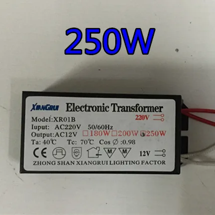 1pc 250W 220V-12V LED driver Transformer power supply Halogen Lamp Electronic short-circuit protection Newest Dropshipping 2022 lotus lamp in front of the templeled night light colorful lotus light pay tribute to the electronic candle lamp led decor light