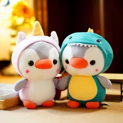 Juguetes de peluche de pingüino de dibujos animados Kawaii para niños y niñas, muñeco de animales adorables, almohada suave para bebé, decoración para habitación, regalo de cumpleaños