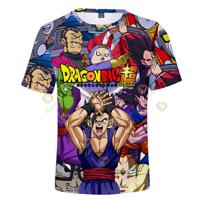 Dragon Ball desenho animado manga curta camiseta, camiseta Son Goku, tops  impressos de anime, camisetas infantis, roupas de bebê, presente para  crianças, verão - AliExpress