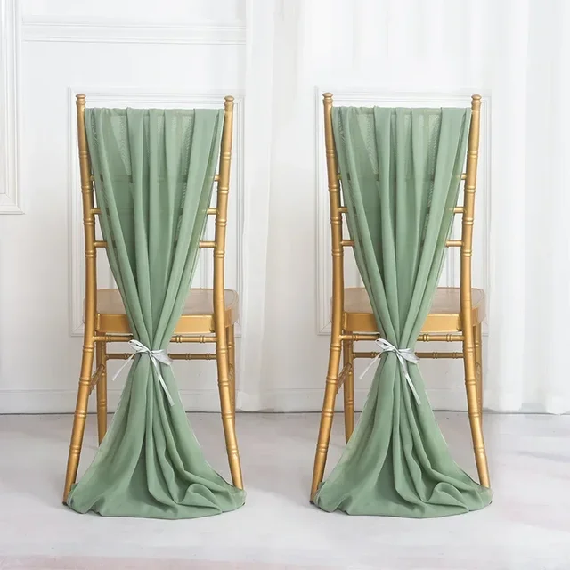 Ceinturage de Chaise en Mousseline de Soie, 30x270cm, 10 Pièces, Nministériels d, Ruban, Couverture de Nministériels d, Ceinture Arrière de Siège, Décor d'Hôtel, Banquet, Pays, Mariage, ix, Événement 4