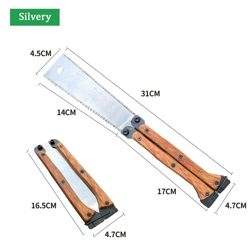 Foldable Butterfly Wood Saw Household Small Hand Saw Double Sided Sharpened Portable Woodworking Tools Hand Tools