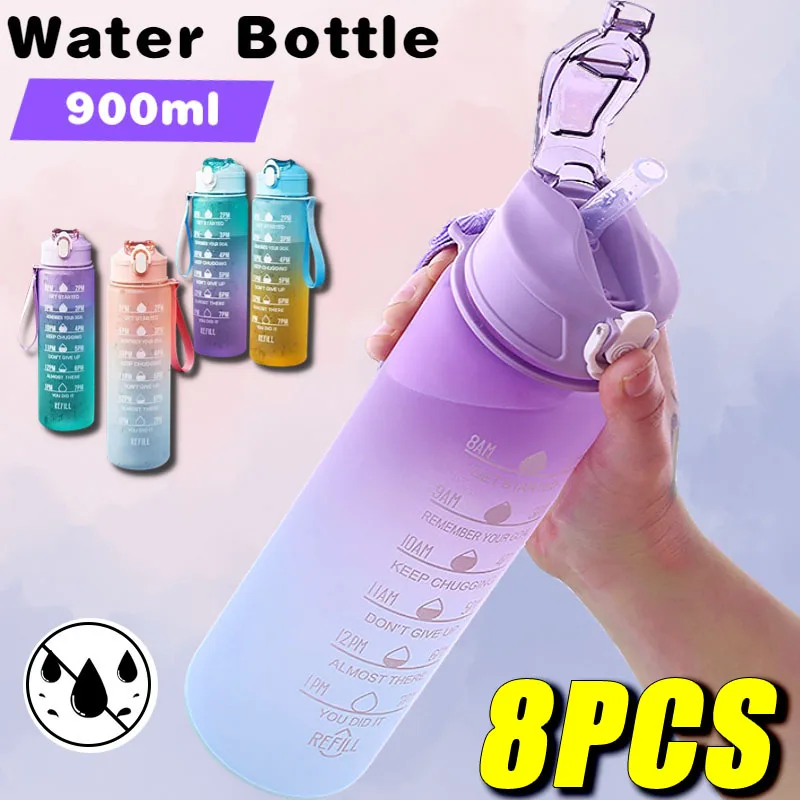 Botella De Agua De Cristal Con Marcador De Tiempo - 500 Ml, Vidrio Borosilicato, Funda Silicona, Sin BPA