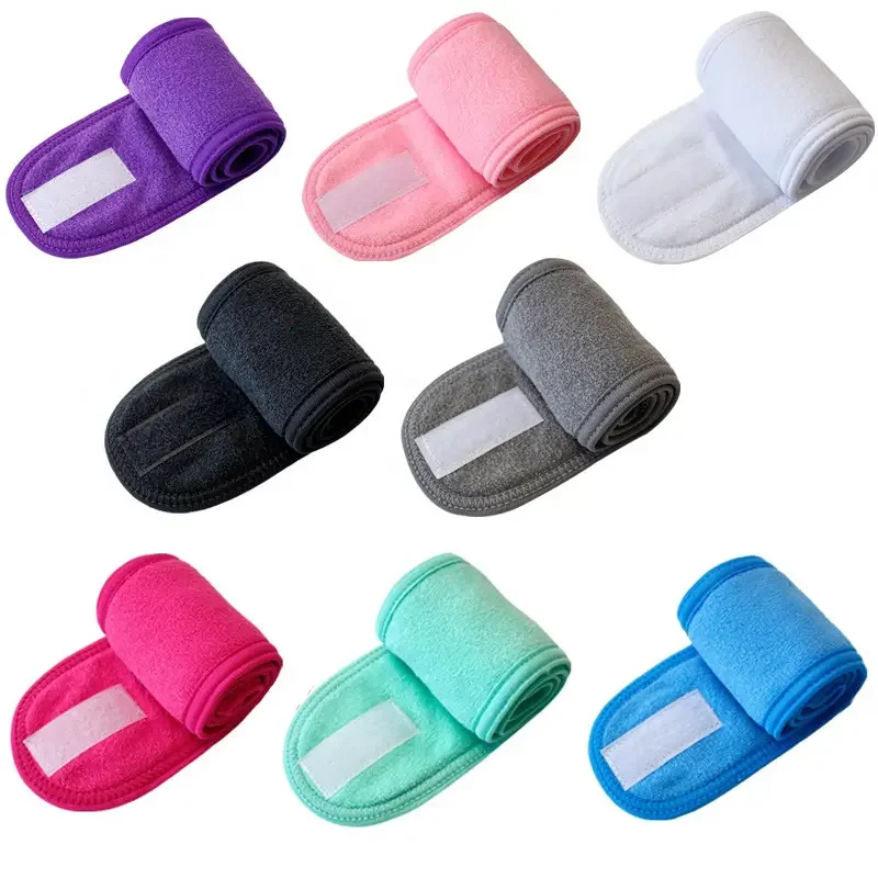 Towel Head Band Non-slip Spa Women Adjustable Wide Hairband Yoga Bath Shower Wash Cosmetic Headband Soft Toweling Accessories 2