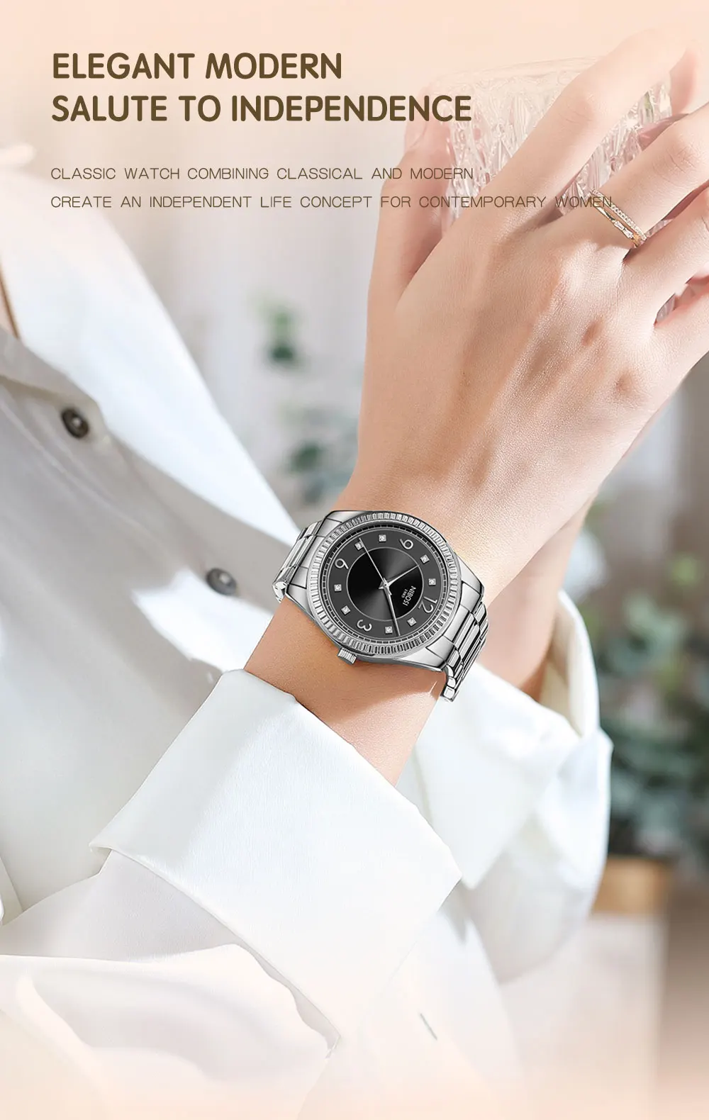 Luxury Men Women Watch Gold White Quartz Wrist Watch Stainless Steel Couples Clock Casual Waterproof Mens Watches_voghion.com