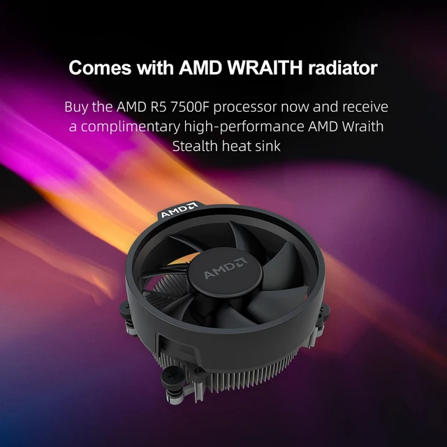 AMD CPU Ryzen 5 7500F, 3.7GHz 6コア