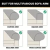 2pcs/Set Water Resistant Leaf Texture Jacquard Stretch Sofa Armrest Protective Cover Spandex Washable Soft  Armrest Cover 4