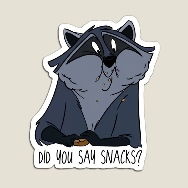 

Hungry Raccoon Magnet Funny Holder Stickers Colorful Home Decor Magnetic Kids Children Baby Refrigerator Cute Toy