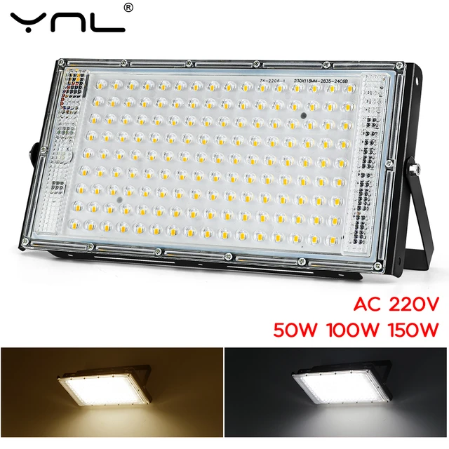 Outdoor Lighting Flood Light Foco LED Exterior Spotlight 50W 100W 150W AC  220V Waterproof IP65 Garden