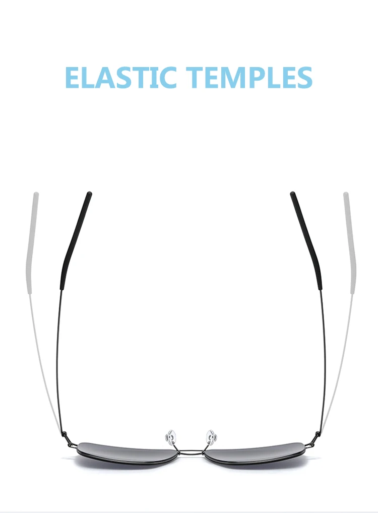 Bobbie Titanium Sunglasses with Model