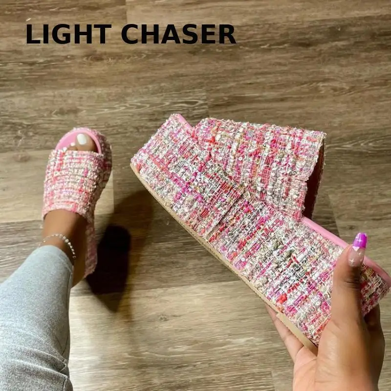 

Summer Thick-soled Women's Slippers Comfortable Flat-bottomed Outdoor Slippers Women's Flip Flops High-heeled Women's Sandals