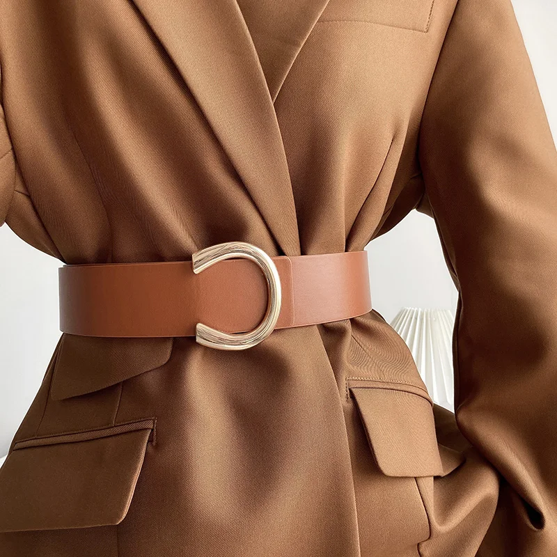 1pcs Women's Wide Version Outer Wearable Waist Belt Versatile Retro Belt Suitable for Daily Wear Use All Year Round