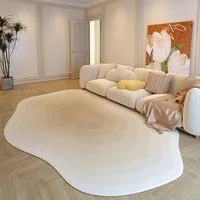 Irregular Living Room Large Area Carpets Gradient Color Bedroom Carpet Line Geometric Decoration Rug Minimalist Creative Rugs IG 2