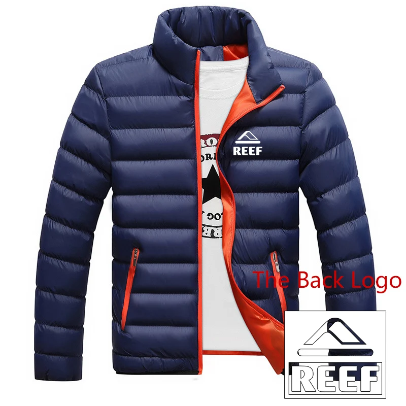 Reef 2023 New Men Spring and Autumn Thicken Warm Leisure Fashion Four-Color Cotton Comfortable Casual Zipper Jacket Coats