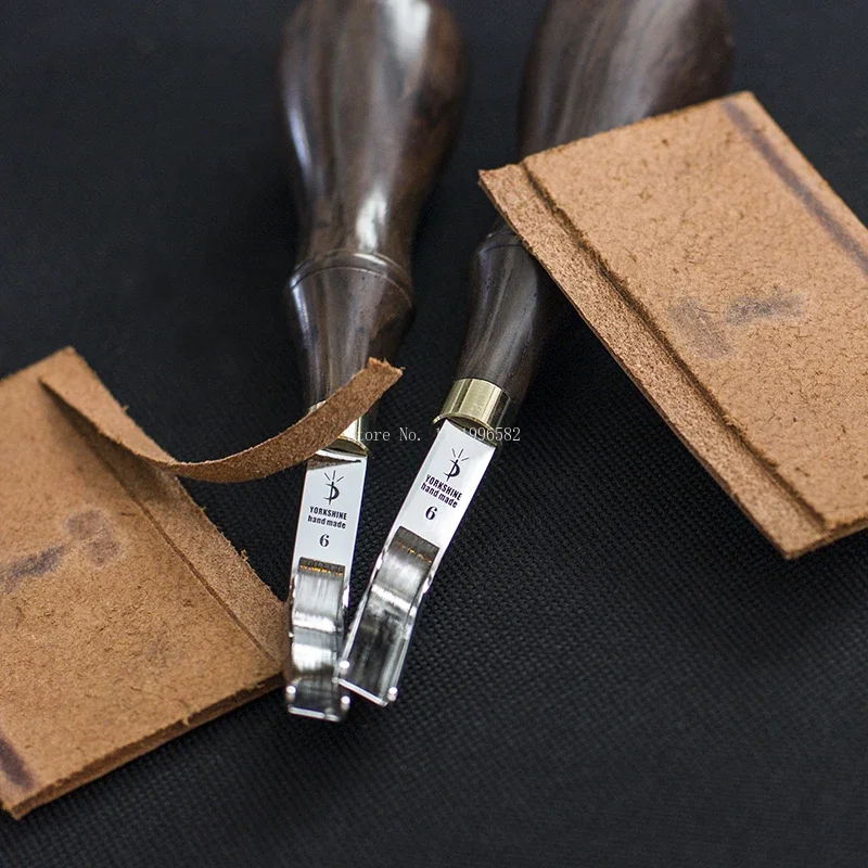 4mm/6mm/8mm/10mm Leather Thinning Spatula Wooden Wide Shovel DIY Handwork Leather Craft Backpack Strap Belt Edge Thinning Tool