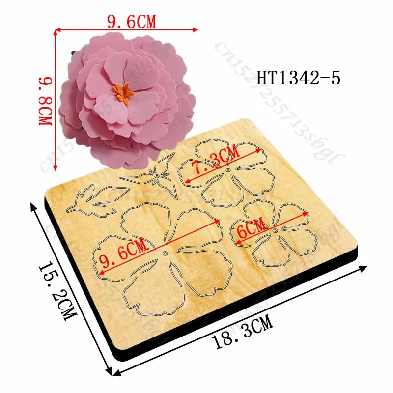 Fustelle per fiori - Nuove fustelle e stampi in legno, HT1342 adatte per le comuni macchine fustellatrici sul mercato.  15