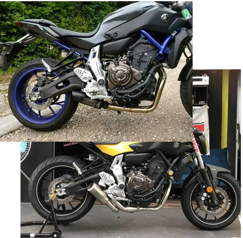 MT07 front pipe Motorcycle Exhaust Modified Front Pipe Slip-On Muffler Exhaust For MT-07 FZ-07 MT07 XSR700 2014-2019 - Image 6