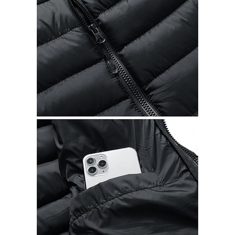 Men Jacket Winter Warm Zipper Hooded Pocket Fashion Casual Streetwear Windproof Male Cotton-Padded Coat M-4Xl