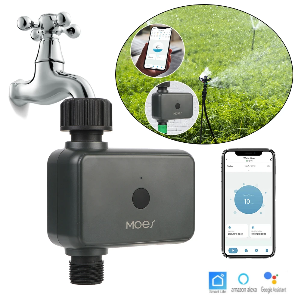 

Smart Alexa Bluetooth Wifi Tuya Garden Irrigation Controller Watering Timer Battery Operated Electronic Automatic Watering