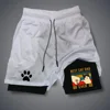 Men Gym Casual Shorts 2 in 1 Performance Shorts Monkey Print Quick Dry Double-deck Running Workout Fitness Jogging Short Pants 6