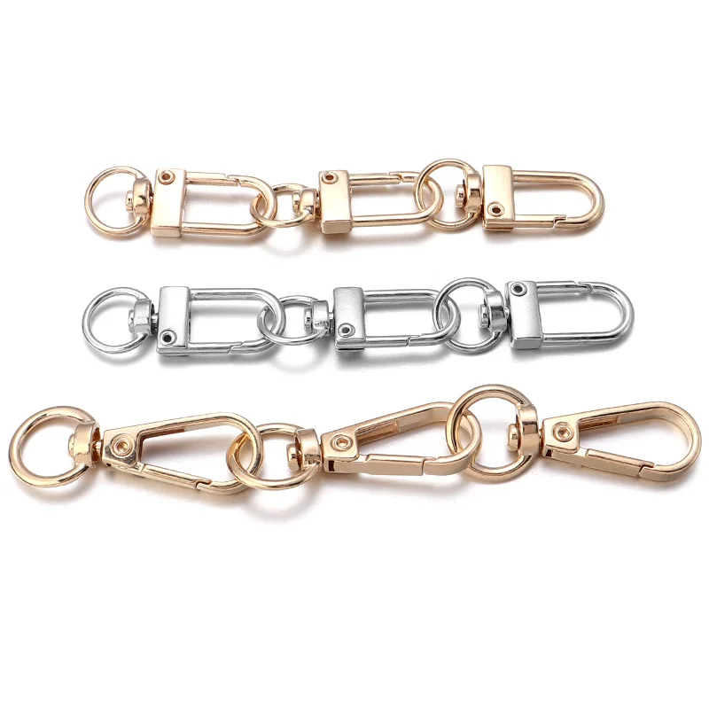 3 GOLD HANDBAG HOOKS FOR LUGGAGE TAG LOBSTER CLASP suits Louis