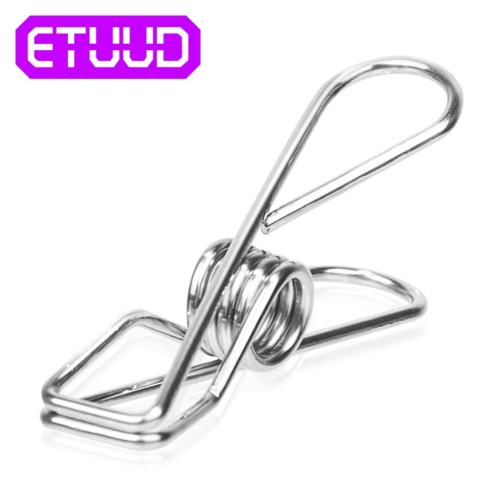 Durable Stainless Steel Clothespins for Laundry