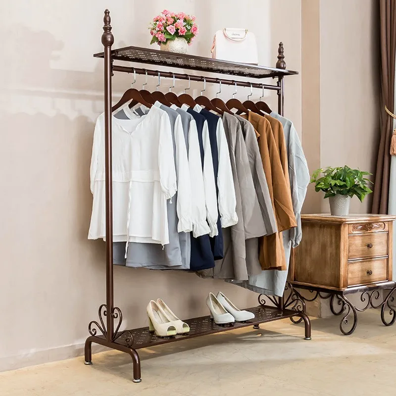 

Minimalist Clothes Rack Bedroom Boutique Corner Shelf Clothes Hanger Stand Free Shipping Percheros Para Ropa Nordic Furniture