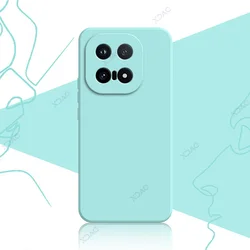 Chic Fashion Cover: Soft Square Liquid Silicone Case with Camera Protection for Vivo iQOO 15T (Light Blue)