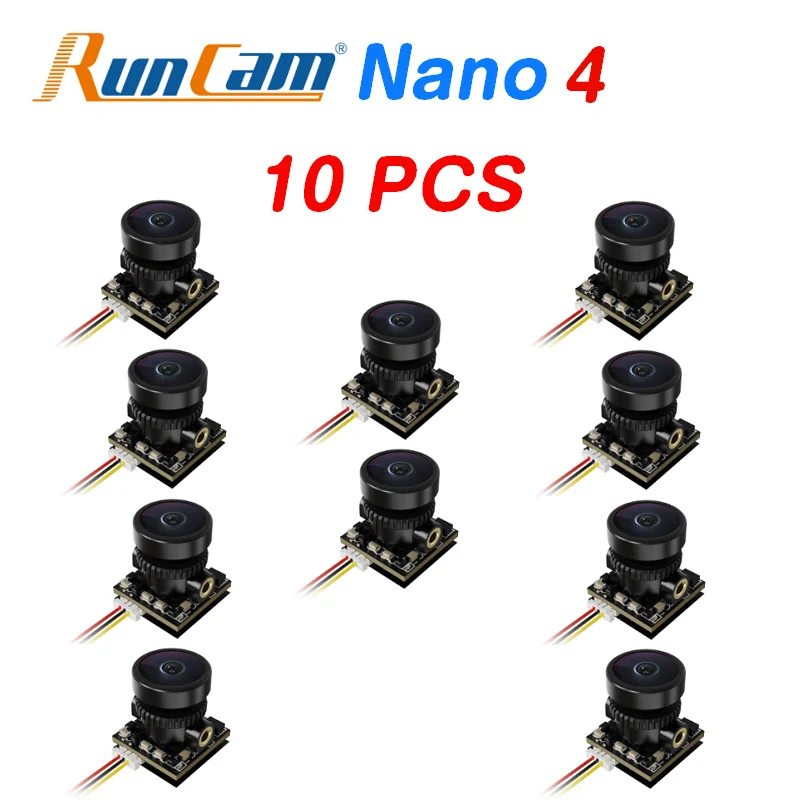

10pcs RunCam Updated Nano 4 mini Camera 1/3" CMOS 800TVL 2.1mm M8 Lens NTSC / PAL 2.9g 14x14x14mm RC FPV Racing Drone Quadcopter