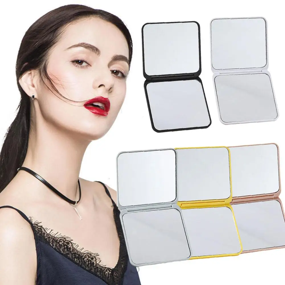 Mirror  Portable And Portable Makeup Mirror  High Definition Double-sided  Foldable Mirror  Student Makeup Mirror Small Gift