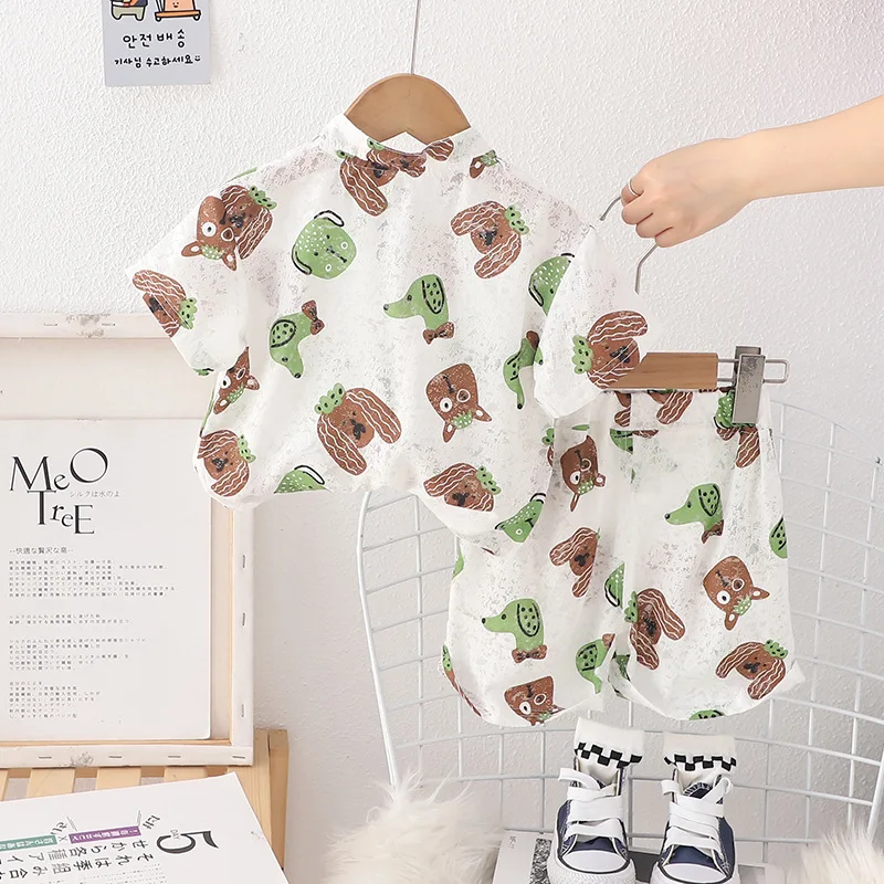 New Summer Baby Clothes Suit Children Cartoon Shirt Shorts 2Pcs/Sets Toddler Boys Clothing Infant Casual Costume Kids Tracksuits