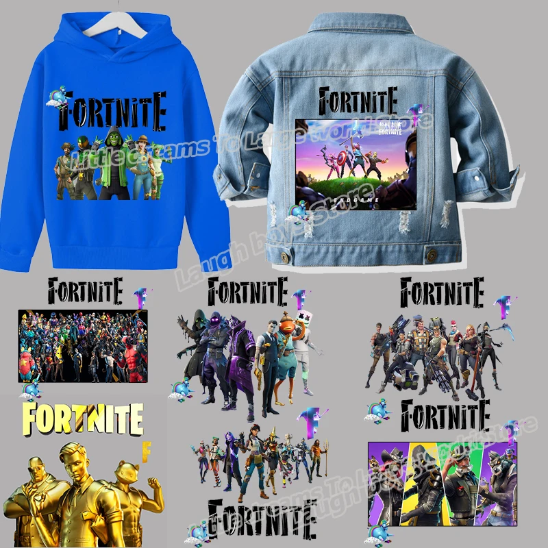 Fortnites Iron On Clothes Patch Raven Midas Fortress Night Transfer Patch Battle Royale Shirt Bag Fai Da Te Dec Sticker
