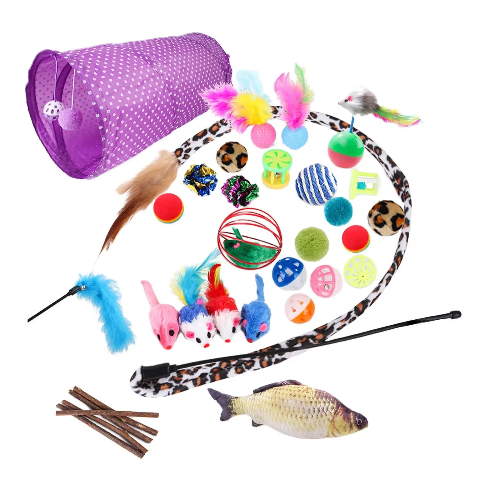 

28-дюймовый разноцветный тоннель для кошек и котят