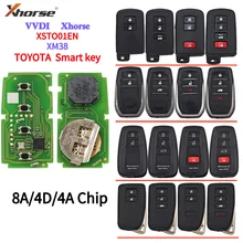 Xhorse VVDI XM38 스마트 키 XSTO01EN 근접 원격 키 8A 4D 4A 칩, 도요타 렉서스용 업데이트 버전 지원 312 314 315 434