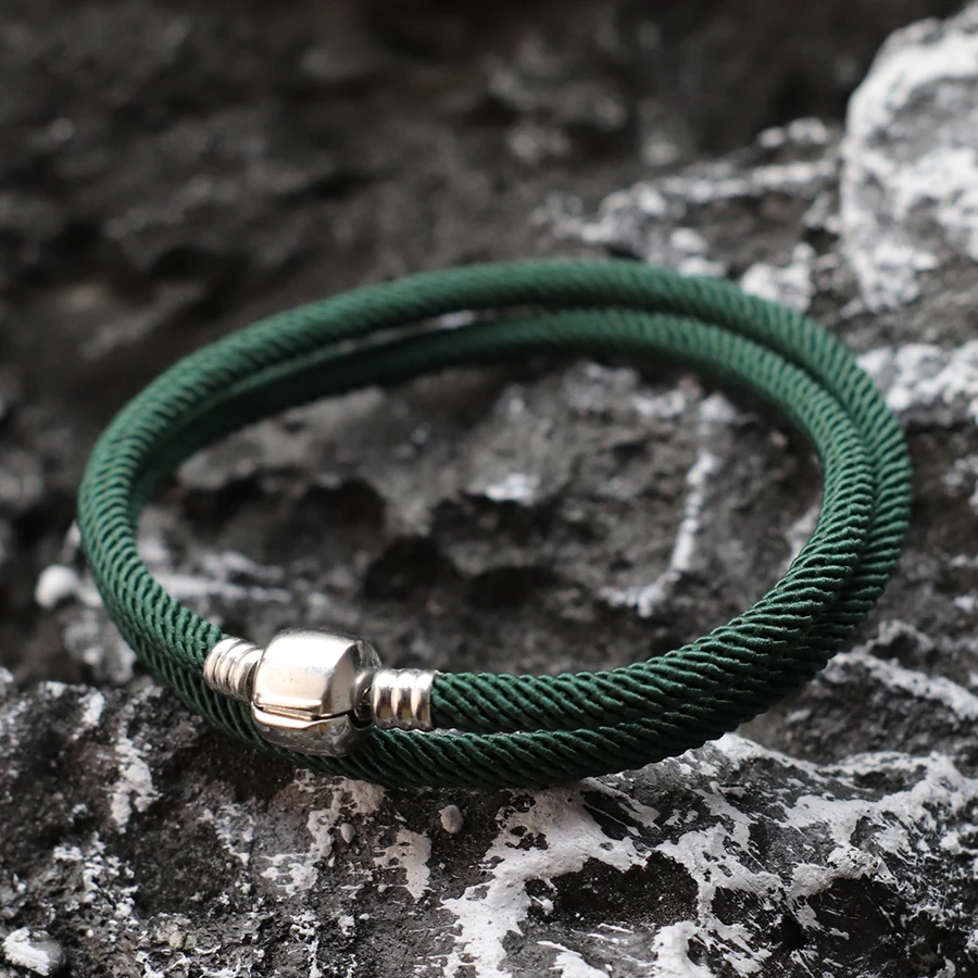 Men Bilayer Milan Rope Wrap Bracelet Outdoors Sports