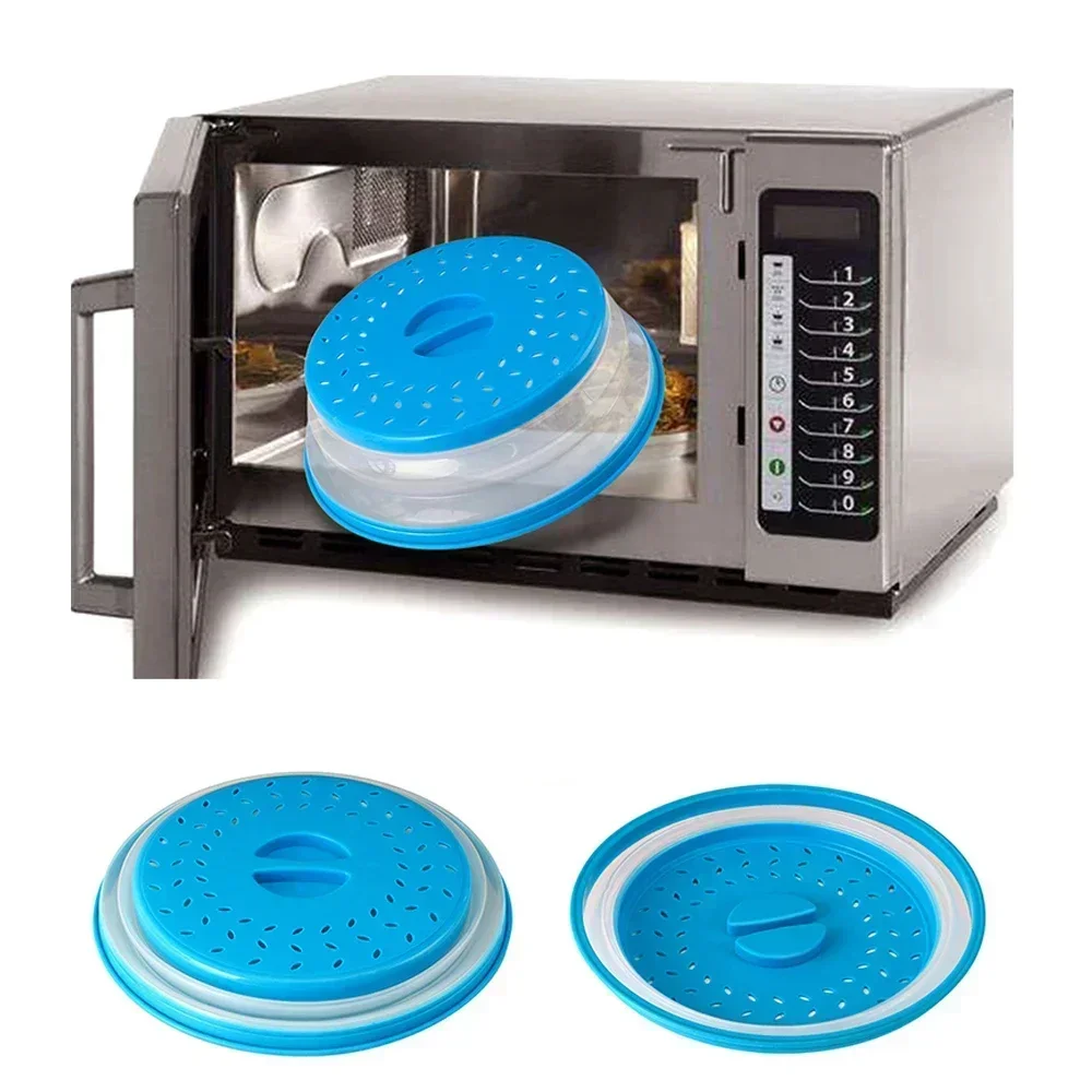 Food Cover Kitchen Utensils Kitchen Supplies Microwave Cover Microwave Splatter Cover Collapsible Food Plate Cover Drainer Basket Microwave Heating Splash-proof Kitchen Cooking Lid