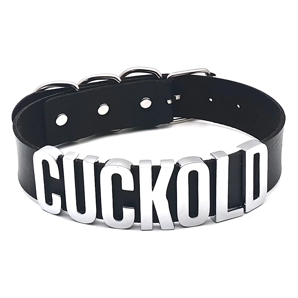 FindChic Personalized Leather Collar Choker - Custom Name Necklace In 18K Gold/Platinum Plated