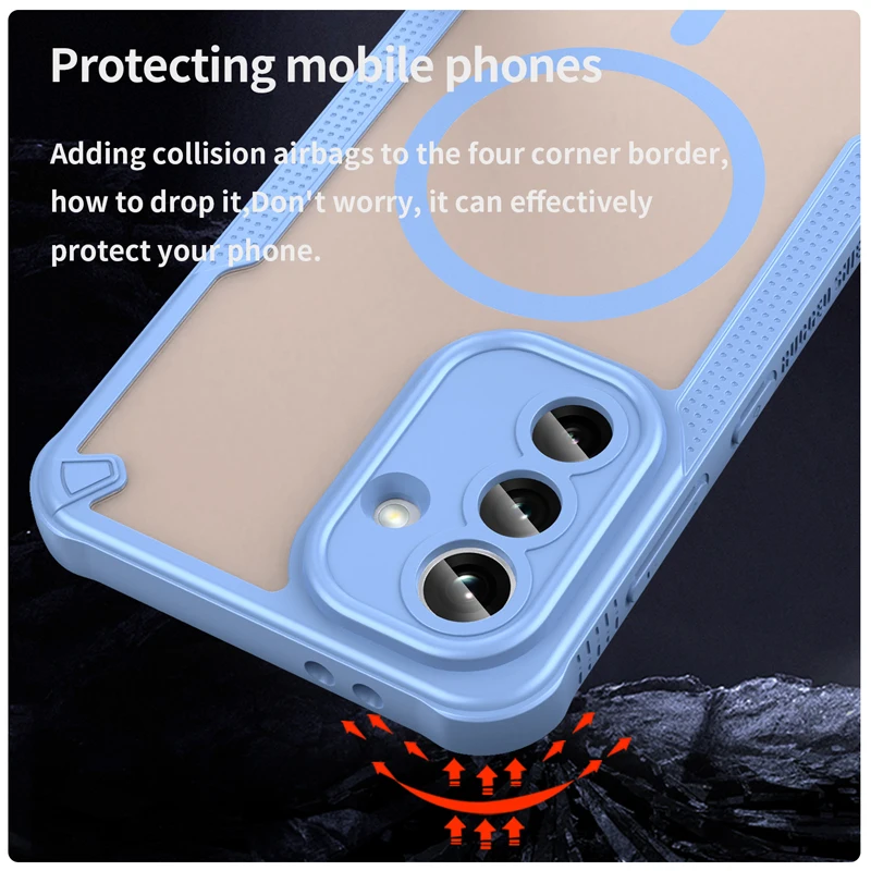Enhanced Magnetic Scratch-Proof Translucent Phone Case Cover