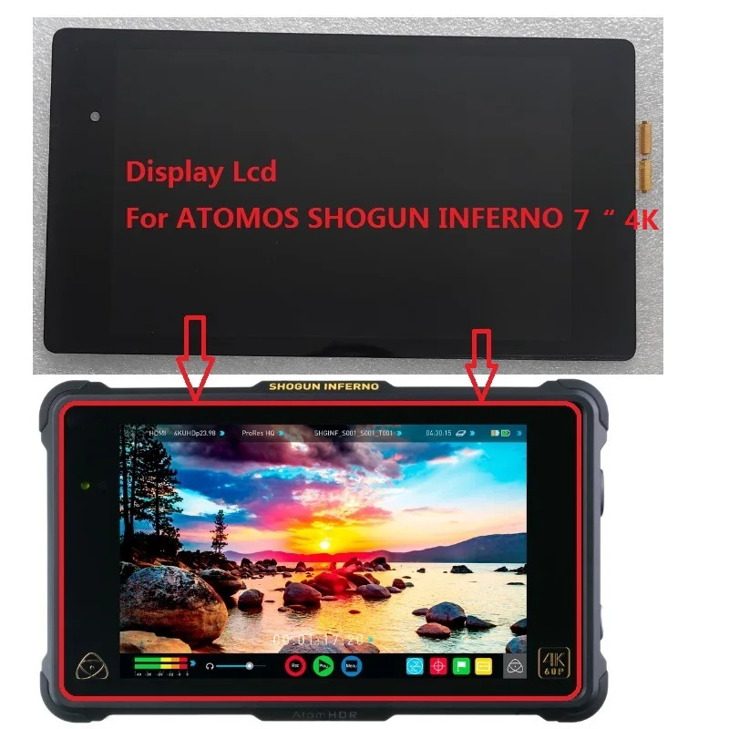 LCD with Touch Screen For ATOMOS SHOGUN INFERNO 7“ 4K Display