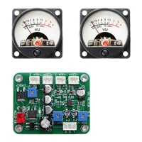 VU Level Audio Meter Stereo Amplifier Board+2Pcs VU Meter 9-12V DC Stereo Amplifier Board Level Indicator Durable Easy Install 1