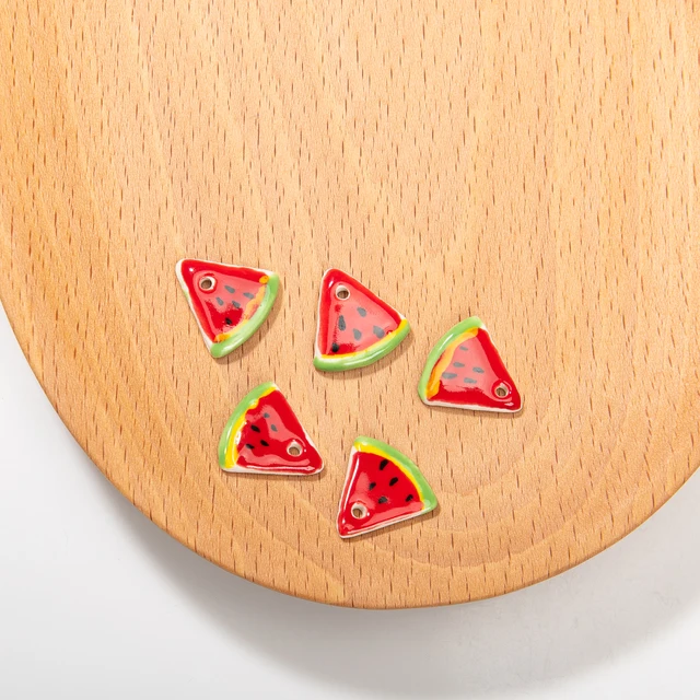 20 Ciondoli A Forma Di Anguria Per Gioielli Fai Da Te - Lega Colorata Per Bracciali E Portachiavi - Foto 10