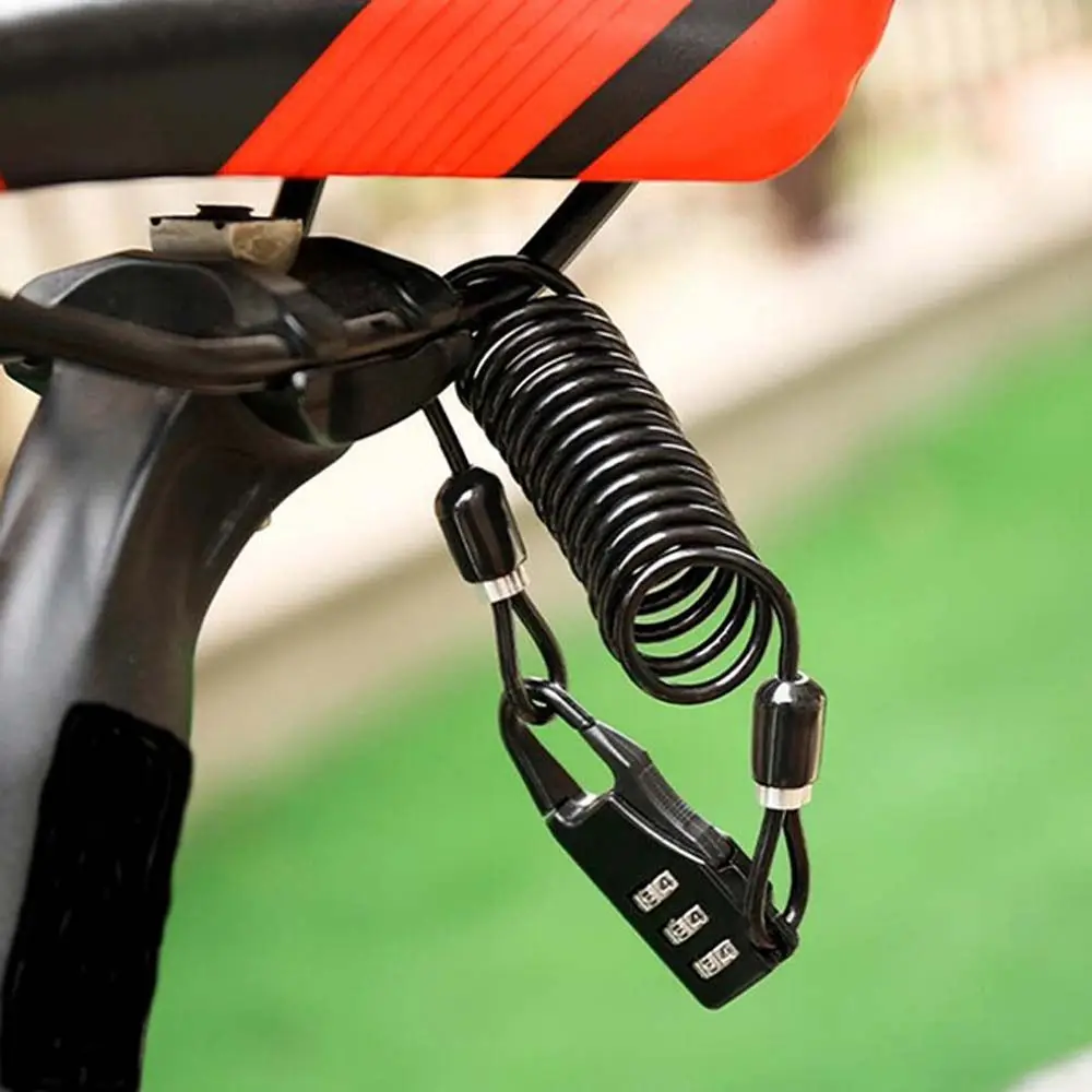 

Dirt Bike Motorbike Parts Security Cable Lock 3 Digit Combination Password Mini Bicycle Lock Helmet Lock Chain