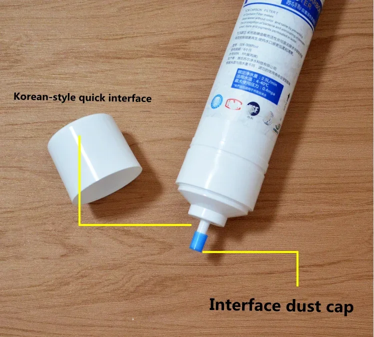SOOEL T33 Quick Connect INLINE COCONUT Carbon Post WATER FILTER Cartridge With 2 fitting Water Purifier REVERSE OSMOSIS