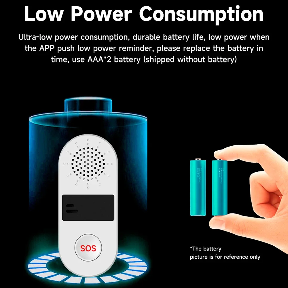 Tuya WiFi Smart SOS Call Button Wireless Caregiver Pager Phone Alert Transmitter Emergency Call Button for Kids Elderly Patient
