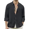 Men's Casual Linen Shirts Premium Loose Single-Chest for Everyday Wear