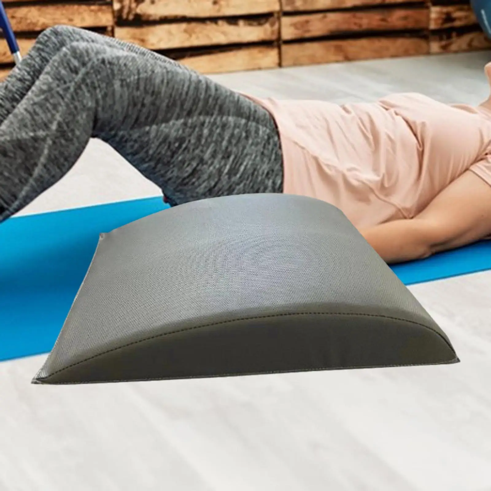 Ab Exercise Mat PU Leather Support Cushion Padded Abdominal Mat for