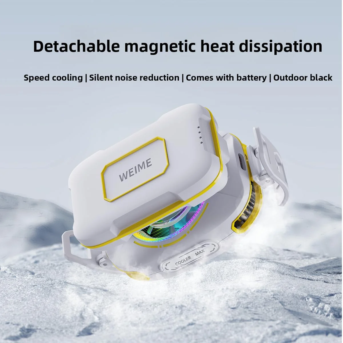 Magnetic Rechargeable Phone Cooling Device - 3000mAh Portable Cooler for Gaming & Live Streaming