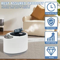 หม้ออบซาวน่าสแตนเลส 1000W 3L แบบพกพา เครื่องกำเนิดไอน้ำสำหรับสปาซาวน่า เครื่องอบไอน้ำบำบัด สำหรับทำความร้อน ปลั๊กแบบ US 2