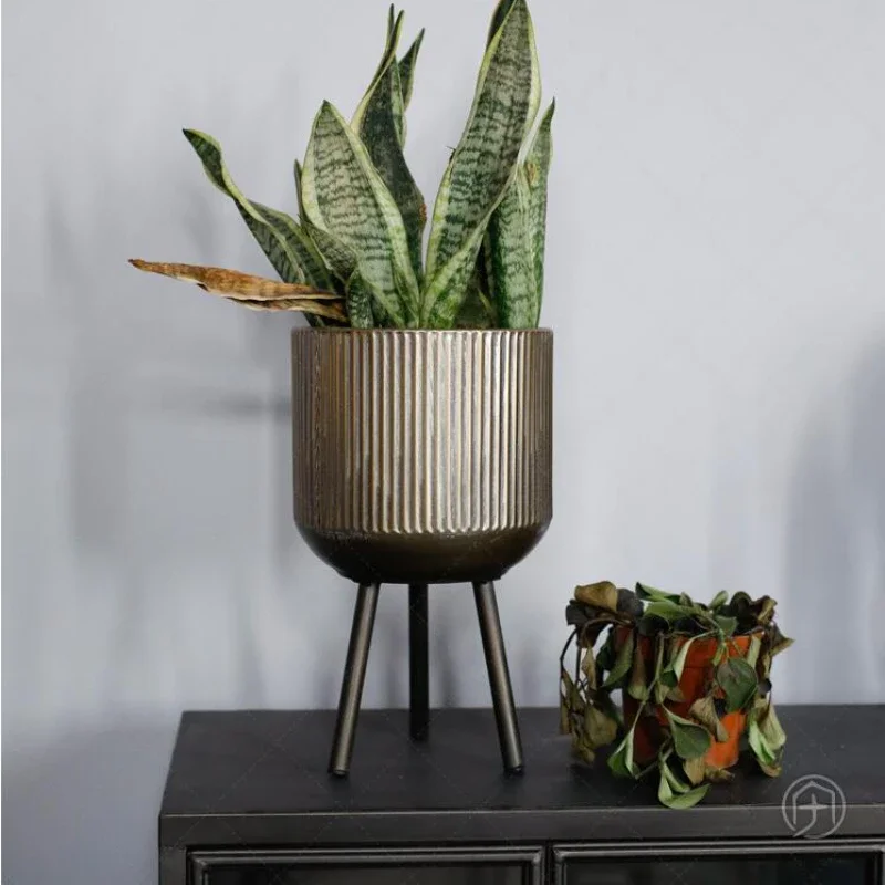 

Винтажный Американский промышленный металлический плантатор-подставка для цветочных горшков в деревенском стиле, рандомный Декор для дома и сада