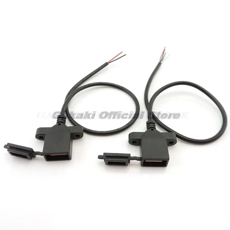 

30cm 2pin 4pin USB Female Plug Dust Proof Cover Connector Welding Wire Port Data Charging Interface Socket